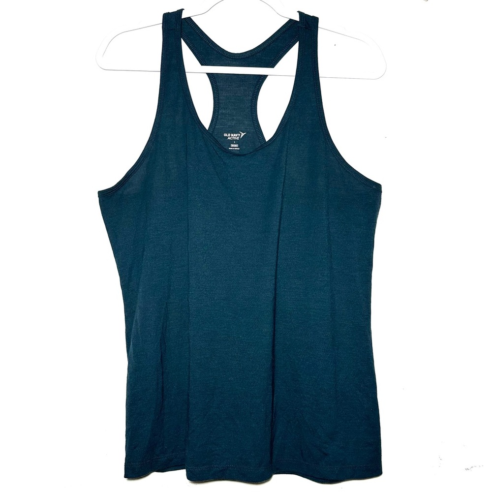Old Navy Active Go-Dry Racerback‎ Tank Top Dark Teal Heathered Large